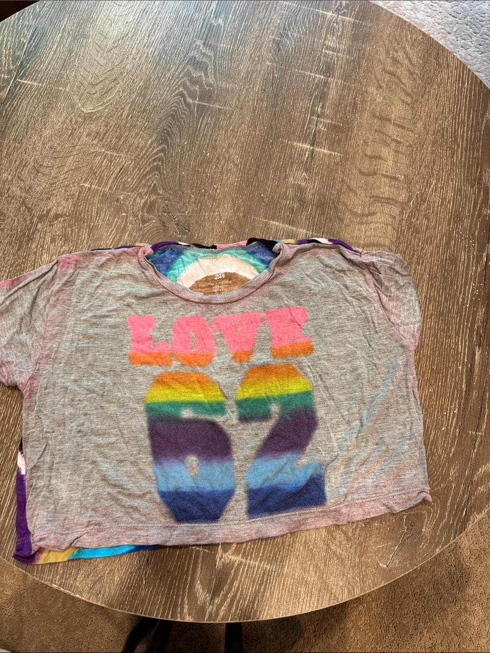 Flowers by Zoe Grey Tee with Rainbow LOVE 62 Graphic